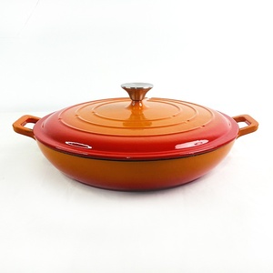 Marmite en fonte de 32 cm, isolée, non revêtue, pot à sec, design moderne, cuisinière universelle - Product Image 5