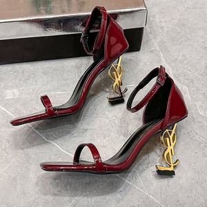 Higher Quality Luxury Designer High <b>Heels</b> Sandals Real Leather Summer Fashion Wedding Ladies High-heeled Shoes for Women - Product Image 4