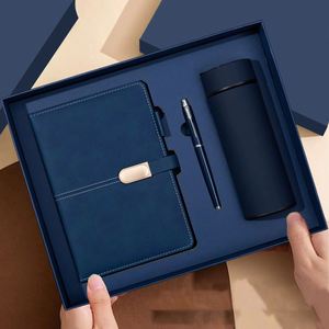 Cuaderno de Cuero PU con Bolígrafo y Botella de Agua, 100 Hojas, Regalo Corporativo de Agradecimiento al Personal, Set de Regalo Empresarial Personalizado - Product Image 1