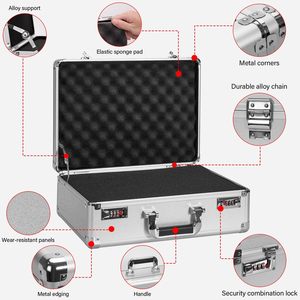 Caja de <span class=keywords><strong>herramientas</strong></span> de almacenamiento de fabricante personalizado caja de <span class=keywords><strong>herramientas</strong></span> de equipo de marco de metal de aluminio caja de <span class=keywords><strong>herramientas</strong></span> de aluminio con llave impermeable - Product Image 6
