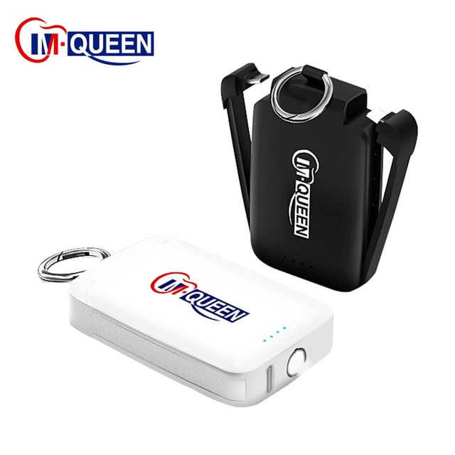 Customized Portable Keychain Power Bank 5V1A 2000/4000mAh Li-Polymer Battery Mini Capsule Ultra Slim iPhone Compatible