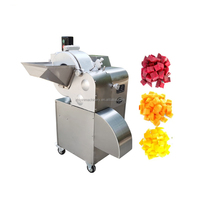 4mm 7mm Gemotoriseerde RVS Commerciële Groente Snijmachine voor Wortelgroenten & Fruit met Hoge Efficiëntie