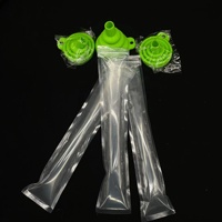 Sacs d'emballage en plastique transparents biodégradables pour glaces et sucettes glacées, imprimés sur mesure, 100 ml, 120 ml
