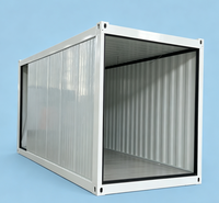Maison conteneur préfabriquée en kit, toilettes modulaires conteneurisées sur remorque