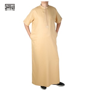 Al-aseel-vestido islámico de algodón Djellaba, caftán Abaya, Jalabya, Túnica árabe étnica, alaba Maxi qami, ropa musulmana Jubah - Product Image 4