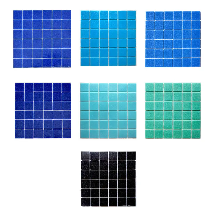 Factory Price Hot Melt Glass Mosaic Tiles For Interior Wall Decoration Swimming Pool Mosaic Exterior Wall Tile