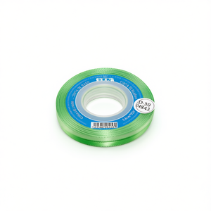 ริบบิ้นผ้าซาตินอิลัน 0.6 ซม. 25 หลา สีเขียวอ่อน D30 - Product Image 2