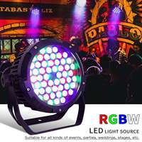 Lampu Par LED RGBW AICPOSE Outdoor Tahan Air 54PCS 3W, Casing Kedap Air, DMX512, Lampu Par Panggung