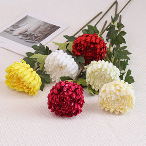 Seiden-Kunstchrysanthemen Einzelstiel Hofgarten-Landschaftsgestaltung Qingming-Festival Trauer- und Beerdigungsdekorationen Schlicht - Product Image 2