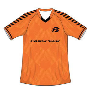 Custom Vibrant Orange Soccer Jersey Chevron Diamond Pattern and Black Stripes Quick Dry <strong>Football</strong> Shirt Uniform - Product Image 2