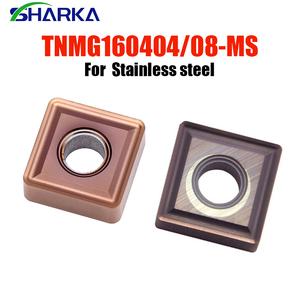 Plaquettes de tournage en carbure SHARKA pour tournage de métaux SNMG SNMG1204 SNMG120404 <span class=keywords><strong>MS</strong></span> SNMG120408 SNMG120412 – Pointes en carbure pour acier inoxydable - Product Image 1