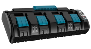 Cargador de 4 Puertos DC18SF para Batería de Iones de Litio Makita de 14.4V-18V, Reemplazo para DC18SF DC18RC DC18RD <span class=keywords><strong>DC18RA</strong></span> - Product Image 2