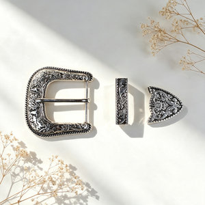 Hebilla de cinturón de 38 mm con diseño de cabeza de toro y estrella del Oeste de Texas, juego de 3 piezas de hebillas de pasador, accesorios de cinturón de vaquero vintage fundidos a presión - Product Image 4