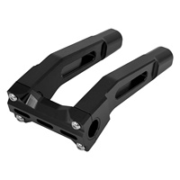 Abrazadera de elevadores de manillar de motocicleta de 10 pulgadas negra para Harley Touring Sportster Dyna Softail Electra Glide FXDB