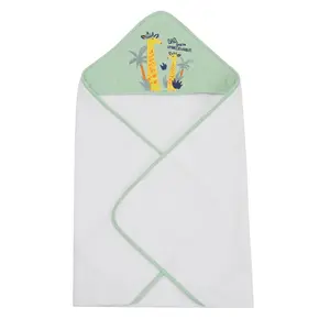 Toalha de banho para bebês, toalha de banho com capuz super absorvente bordada em algodão puro infantil, toalha de banho vestível, sunnozy