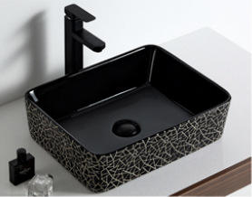 Usine directe moderne rectangulaire en céramique Art bassin sanitaire évier en pierre pour hôtels/appartements pour balcon comptoir égouttoir <span class=keywords><strong>direct</strong></span> - Product Image 3