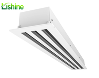 Diffuseur linéaire à fentes Lishine durable et réglable en plastique et alliage d'aluminium pour boîtier de ventilation CVC, grille d'aération pour centres commerciaux