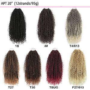 Extensions de <span class=keywords><strong>cheveux</strong></span> synthétiques Afro Passion Twist 20 pouces, ondulées, style Boho Bomb, pré-torsadées pour tresses au crochet - Product Image 2