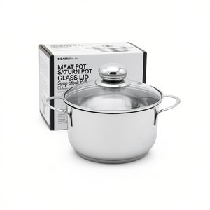 Meat <b>Pot</b> Saturn <b>Pot</b> Glass Lid Stainless Steel Soup Stock <b>Pot</b> - Product Image 2