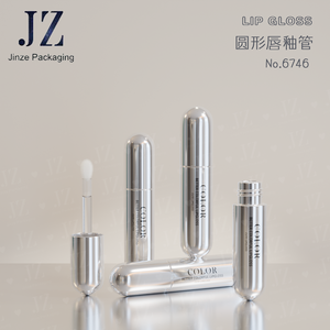 <span class=keywords><strong>Tube</strong></span> à gloss transparent en <span class=keywords><strong>plastique</strong></span> Jinze AS, 6 ml, <span class=keywords><strong>bouchon</strong></span> rond avec applicateur épais, emballage pour gloss à lèvres - Product Image 5