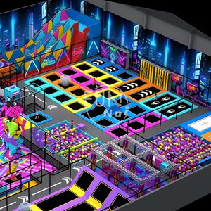 Équipement de terrain de jeu intérieur pour enfants avec trampoline, fabriqué par un professionnel en gros pour centres commerciaux - Product Image 5