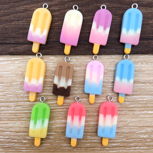 Colgantes de resina con forma de paleta de helado para accesorios de joyería DIY, dijes de moda unisex - Product Image 4