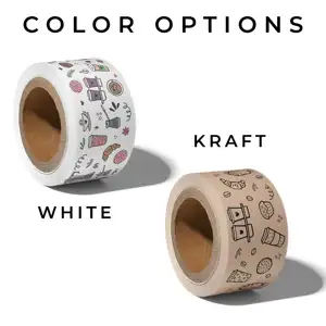 Nước kích hoạt tráng keo gia cố Kraft Băng Giấy biểu tượng tùy chỉnh Kraft băng giấy để đóng gói Băng màu nâu