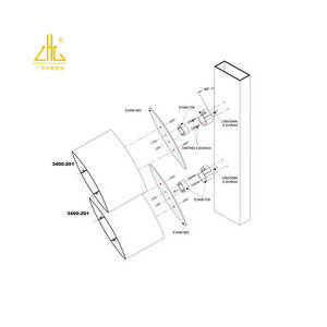 350*60mm thời tiết louvers extirior nhôm cho USA tường nhà máy và lưới thông gió công nghiệp - Product Image 5