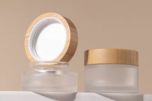 Reliable Quality Frosted Glass Jars Bamboo Packaging with Bamboo Lid cosmetic Glass Jar - Product Image 6