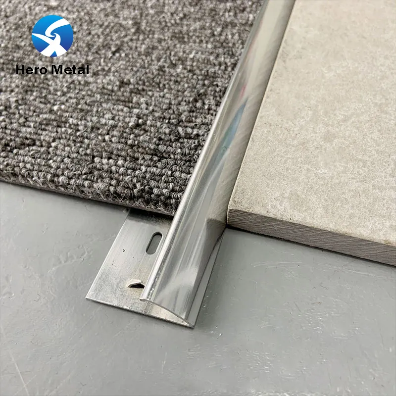 Factory price Hero Metal Aluminum Z Bar Cover Trim Joining Anti Slip Tack Strip Gold Transition Edge Trip Floor Carpet