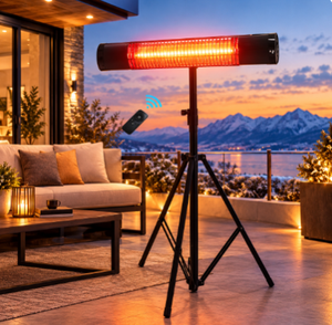 Calentador infrarrojo de 1500w más popular, montado en la pared o independiente, para interiores y exteriores, calentadores halógenos infrarrojos para patio. - Product Image 1
