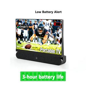 Téléviseur intelligent portable Google TV 24 pouces, 12 V CC, autonomie <span class=keywords><strong>de</strong></span> 3 heures, pour cuisine, <span class=keywords><strong>camping</strong></span>, extérieur - Product Image 6