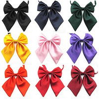 Nœud papillon rouge pour femme, nœud papillon noir pour femme, nœud papillon pour étudiante, employée d'hôtel, serveuse, accessoires de cou, rubans verts