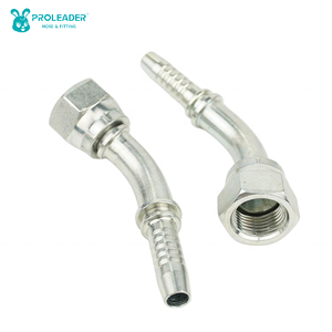 Raccords de Tuyau Hydraulique Forgés de Haute Qualité 28641, Coniques Internes à 60 Degrés, Coude à 45 Degrés, Zingués, Système Métrique - Product Image 3