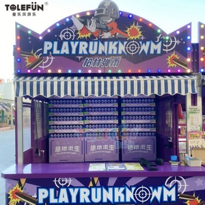 Tolefun Outdoor Carnival Booth Game Material PP Globo Blaster Soporte de suelo con Spin Tic Tac Toe y Fortune Prize Wheel - Product Image 5