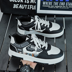 Zapatos deportivos informales <span class=keywords><strong>de</strong></span> PU <span class=keywords><strong>de</strong></span> estilo alto que combinan con todo para hombre, novedad <span class=keywords><strong>de</strong></span> otoño, malla <span class=keywords><strong>de</strong></span> diseño transpirable <span class=keywords><strong>de</strong></span> <span class=keywords><strong>alma</strong></span> gruesa para adolescentes - Product Image 4