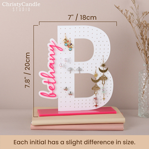 Venta al por Mayor de Fábrica: Soporte de Acrílico Ecológico Personalizado para Pendientes, Exhibidor de <span class=keywords><strong>Joyas</strong></span> de Fácil Montaje, Regalos Personalizados con Nombre - Product Image 5