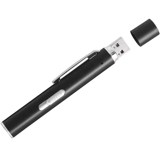 Laser Pointer USB Lazer for Doctor Nurse Penlight Diagnostic White Yellow Light Medical PenLight Flashlight