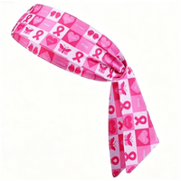 Approvisionnement direct usine Nouveau Bandeau rose pour femme, pour la sensibilisation à la santé mammaire, pour le sport, le yoga et comme ruban décoratif