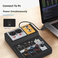 Table de mixage d'enregistrement 2 canaux, carte son USB pour ordinateur, système audio karaoké, mixage de scène, surveillance, microphone, modèle MA2, 20Hz-20kHz