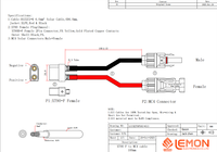 Câble adaptateur solaire personnalisable XT90H XT60 mâle/femelle vers connecteur PV pour station d'énergie solaire