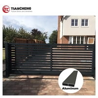 Puerta de aluminio deslizante automática con control remoto de patio europeo de gama alta con recubrimiento en polvo Venta caliente en línea