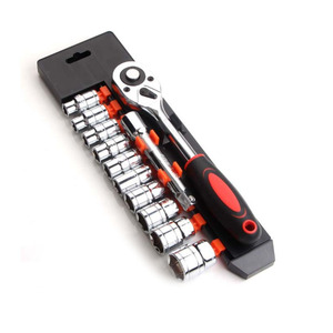 12Pcs 1/4 3/8 1/2 Inch <strong>Ratchet</strong> Socket Wrench <strong>Set</strong> Multi-function <strong>Spanner</strong> Bicycle Motorcycle Car Repairing Tool <strong>Set</strong> - Product Image 4