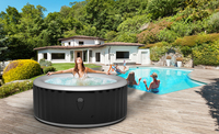 Vente chaude 4-6 personnes en plein air intérieur bains thermaux adulte pliable tourbillon baignoire Portable gonflable chaud SPA baignoire