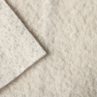 Tissu en laine de cachemire mohair bouclé en polaire blanc pur de style italien, échantillon gratuit pour l'hiver et l'automne, pour costume, manteau, pantalon
