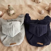 Sweat-shirt à capuche pour chien en polyester réglable, doublé polaire, pour l'été, le printemps, l'automne et l'hiver, adapté aux chiens Teddy, Pomeranian, Bichon Frisé, Schnauzer