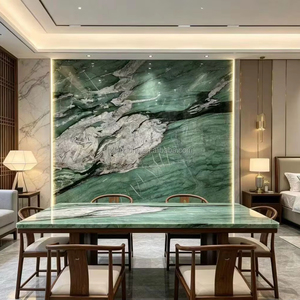 Lastra di Marmo Verde Smeraldo di Lusso, Pietra Naturale Verde per Pareti di Ville, Hotel, Designer d'Interni e Progetti Immobiliari - Product Image 1