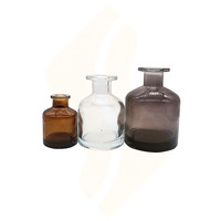 Flacon diffuseur en verre transparent ambré de luxe vide pour parfum, désodorisant d'intérieur, bâtonnets et huiles essentielles 50ml 100ml 150ml