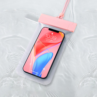 Coque de téléphone portable étanche en PU pour iPhone Écran tactile accessible Transparent scellé Équipement de natation et de rafting de plongée