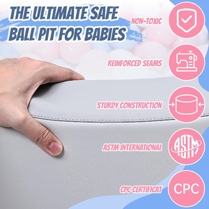 Vente en gros : Grand parc à balles en cuir facile à nettoyer pour tout-petits, pour l'intérieur et l'extérieur, avec balles en mousse souples et imperméables pour bébés - Product Image 2